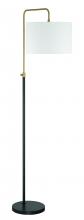 Craftmade 87008FBSB-F - Ingraham 1 Light Floor Lamp in Flat Black/Satin Brass