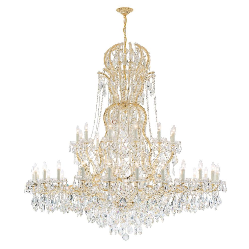 Maria Theresa 37 Light Swarovski Strass Crystal Gold Chandelier