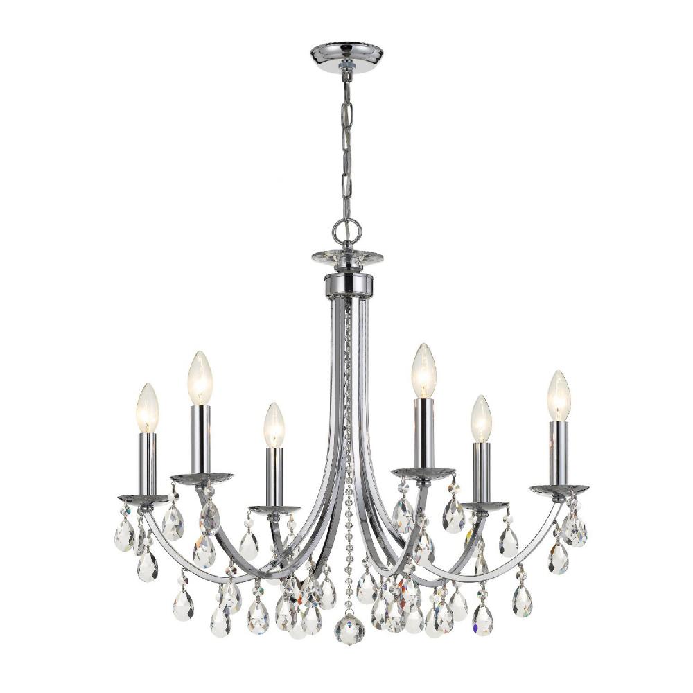 Bridgehampton 6 Light Swarovski Strass Crystal Polished Chrome Chandelier