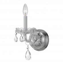 Anzalone Electric and Lighting Items 1031-CH-CL-S - Traditional Crystal 1 Light Swarovski Strass Crystal Polished Chrome Sconce