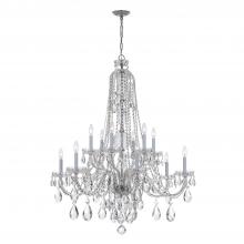 Anzalone Electric and Lighting Items 1114-CH-CL-MWP - Traditional Crystal 12 Light Hand Cut Crystal Polished Chrome Chandelier