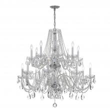 Anzalone Electric and Lighting Items 1139-CH-CL-S - Traditional Crystal 16 Light Swarovski Strass Crystal Polished Chrome Crystal Chandelier