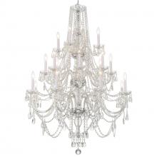 Anzalone Electric and Lighting Items 1157-CH-CL-MWP - Traditional Crystal 20 Light Hand Cut Crystal Polished Chrome Chandelier