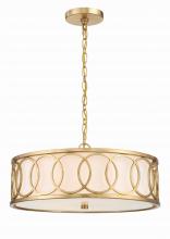 Anzalone Electric and Lighting Items 287-GA - Libby Langdon Graham 6 Light Antique Gold Chandelier