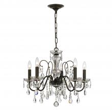 Anzalone Electric and Lighting Items 3025-EB-CL-S - Butler 5 Light Swarovski Strass Crystal English Bronze Chandelier