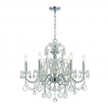 Anzalone Electric and Lighting Items 3226-CH-CL-S - Imperial 6 Light Swarovski Strass Crystal Polished Chrome Chandelier