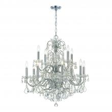 Anzalone Electric and Lighting Items 3228-CH-CL-S - Imperial 12 Light Swarovski Strass Crystal Polished Chrome Chandelier