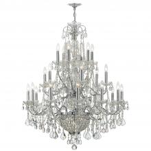 Anzalone Electric and Lighting Items 3229-CH-CL-MWP - Imperial 26 Light Hand Cut Crystal Polished Chrome Chandelier