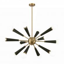 Anzalone Electric and Lighting Items 3812-AG - Zodiac 12 Light Aged Brass Chandelier