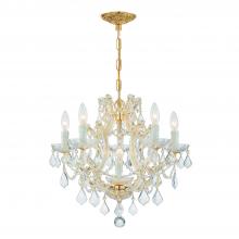 Anzalone Electric and Lighting Items 4405-GD-CL-S - Maria Theresa 6 Light Swarovski Strass Crystal Gold Chandelier