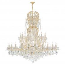 Anzalone Electric and Lighting Items 4460-GD-CL-S - Maria Theresa 37 Light Swarovski Strass Crystal Gold Chandelier