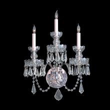 Anzalone Electric and Lighting Items 5023-CH-CL-MWP - Traditional Crystal 3 Light Hand Cut Crystal Polished Chrome Sconce