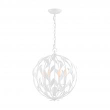 Anzalone Electric and Lighting Items 504-MT - Broche 4 Light Matte White Mini Chandelier