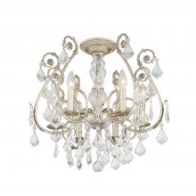 Anzalone Electric and Lighting Items 5115-OS-CL-MWP_CEILING - Regis 6 Light Hand Cut Crystal Olde Silver Semi Flush Mount