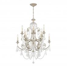 Anzalone Electric and Lighting Items 5119-OS-CL-S - Regis 12 Light Swarovski Strass Crystal Olde Silver Chandelier