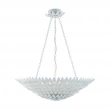 Anzalone Electric and Lighting Items 519-MT - Broche 8 Light Matte White Chandelier