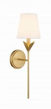 Anzalone Electric and Lighting Items 531-GA - Broche 1 Light Antique Gold Sconce