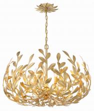 Anzalone Electric and Lighting Items 533-GA - Broche 6 Light Antique Gold Chandelier