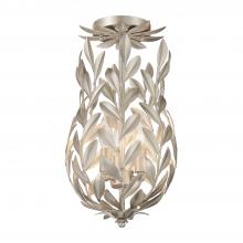 Anzalone Electric and Lighting Items 563-SA_CEILING - Broche 3 Light Antique Silver Semi Flush Mount