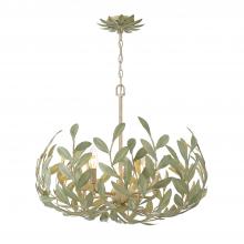 Anzalone Electric and Lighting Items 566-CT - Broche 5 Light Champagne Green Tea Chandelier