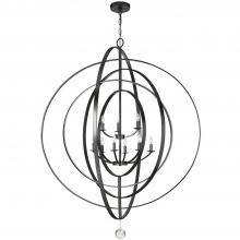 Anzalone Electric and Lighting Items 587-MK - Luna 9 Light Matte Black Chandelier