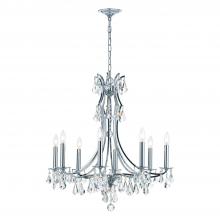 Anzalone Electric and Lighting Items 5938-CH-CL-S - Cedar 8 Light Swarovski Strass Crystal Polished Chrome Chandelier