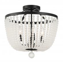 Anzalone Electric and Lighting Items 604-MK-FR_CEILING - Rylee 4 Light Matte Black Frosted Beads Semi Flush Mount