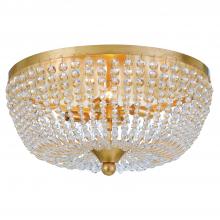 Anzalone Electric and Lighting Items 605-GA - Rylee 4 Light Antique Gold Flush Mount