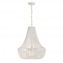 Anzalone Electric and Lighting Items 608-MT - Rylee 6 Light Matte White Chandelier