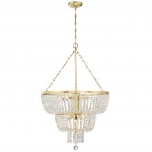 Anzalone Electric and Lighting Items 610-GA - Rylee 8 Light Antique Gold Chandelier