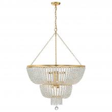 Anzalone Electric and Lighting Items 612-GA - Rylee 12 Light Antique Gold Chandelier