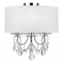 Anzalone Electric and Lighting Items 6623-CH-CL-MWP_CEILING - Othello 3 Light Polished Chrome Semi Flush Mount