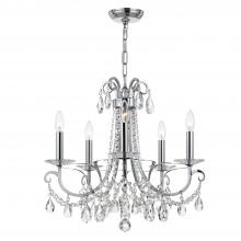 Anzalone Electric and Lighting Items 6825-CH-CL-S - Othello 5 Light Swarovski Strass Crystal Polished Chrome Chandelier