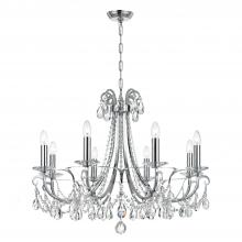 Anzalone Electric and Lighting Items 6828-CH-CL-S - Othello 8 Light Swarovski Strass Crystal Polished Chrome Chandelier