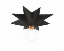 Anzalone Electric and Lighting Items 9230-BK - Astro 1 Light Black Flush Mount