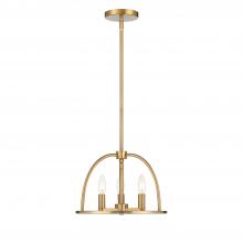 Anzalone Electric and Lighting Items ABB-3003-VG - Abbott 3 Light Vibrant Gold Mini Chandelier