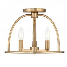 Anzalone Electric and Lighting Items ABB-3003-VG_CEILING - Abbott 3 Light Vibrant Gold Semi Flush Mount