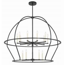 Anzalone Electric and Lighting Items ABB-3029-BK - Abbott 15 Light Black Chandelier