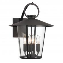 Anzalone Electric and Lighting Items AND-9202-CL-MK - Andover 4 Light Matte Black Outdoor Sconce