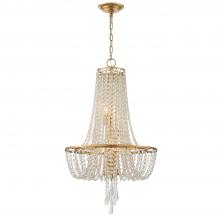 Anzalone Electric and Lighting Items ARC-1907-GA-CL-MWP - Arcadia 4 Light Antique Gold Chandelier