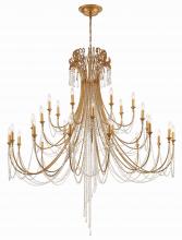 Anzalone Electric and Lighting Items ARC-1929-GA-CL-MWP - Arcadia 28 Light Antique Gold Chandelier