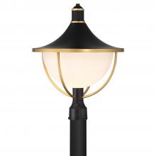 Anzalone Electric and Lighting Items ATL-719-MK-TG - Atlas 1 Light Matte Black + Textured Gold Outdoor Post