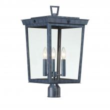 Anzalone Electric and Lighting Items BEL-A8069-GE - Belmont 3 Light Graphite Outdoor Post