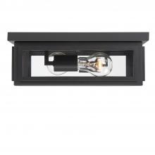 Anzalone Electric and Lighting Items BYR-80100-MK - Byron 2 Light Matte Black Outdoor Flush Mount