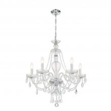 Anzalone Electric and Lighting Items CAN-A1305-CH-CL-S - Candace 5 Light Swarovski Strass Crystal Polished Chrome Chandelier