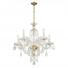 Anzalone Electric and Lighting Items CAN-A1306-PB-CL-S - Candace 5 Light Swarovski Strass Crystal Polished Brass Chandelier