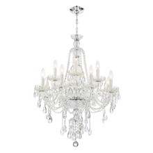 Anzalone Electric and Lighting Items CAN-A1312-CH-CL-S - Candace 12 Light Swarovski Strass Crystal Polished Chrome Chandelier