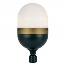 Anzalone Electric and Lighting Items CAP-8509-MK-TG - Brian Patrick Flynn Capsule 3 Light Matte Black + Textured Gold Outdoor Post