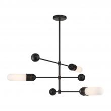 Anzalone Electric and Lighting Items CAP-8513-MK-TG - Brian Patrick Flynn Capsule 3 Light LED Matte Black + Textured Gold Chandelier