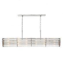 Anzalone Electric and Lighting Items ELL-B3007-PN - Libby Langdon Elliot 6 Light Polished Nickel Linear Chandelier